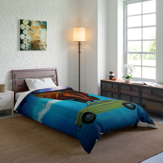 Aquamobile Taxi Service Comforter (Twin, Twin XL, Queen, King) | Surreal Art