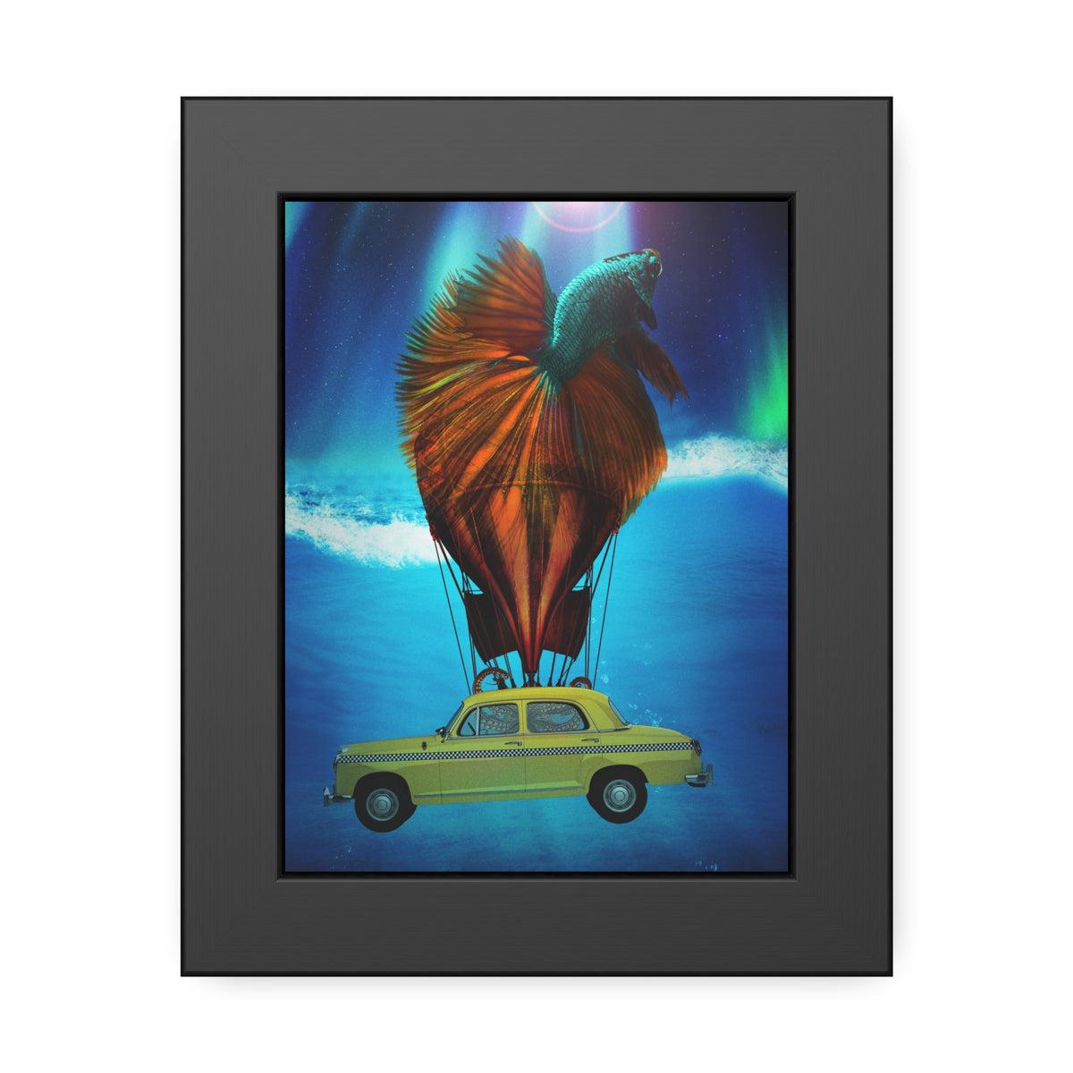 Aquamobile Taxi Service Framed Print | Surreal Art