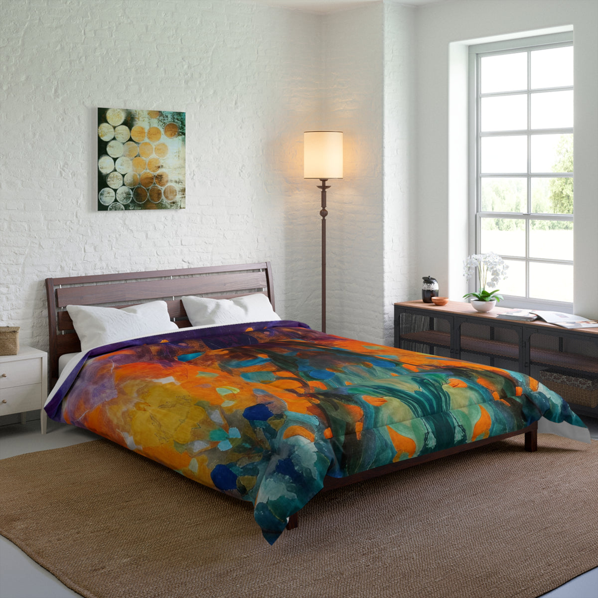 Dog Star Rises Polyester Comforter | Abstract Art Blanket