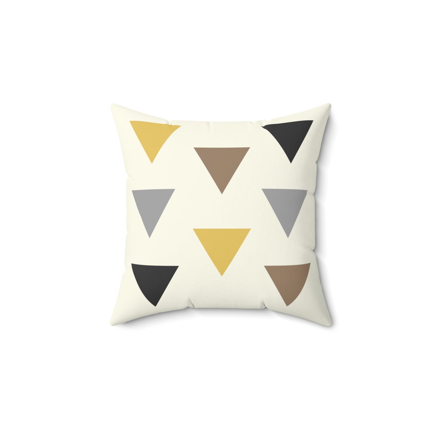 Warm Triangles Faux Suede Throw Pillow