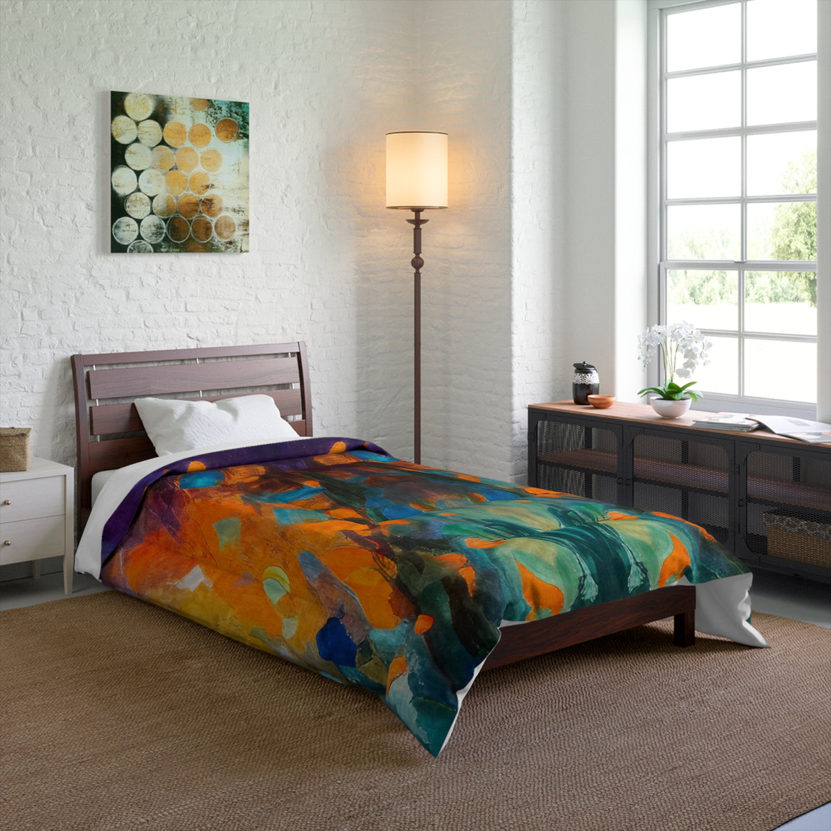 Dog Star Rises Polyester Comforter | Abstract Art Blanket