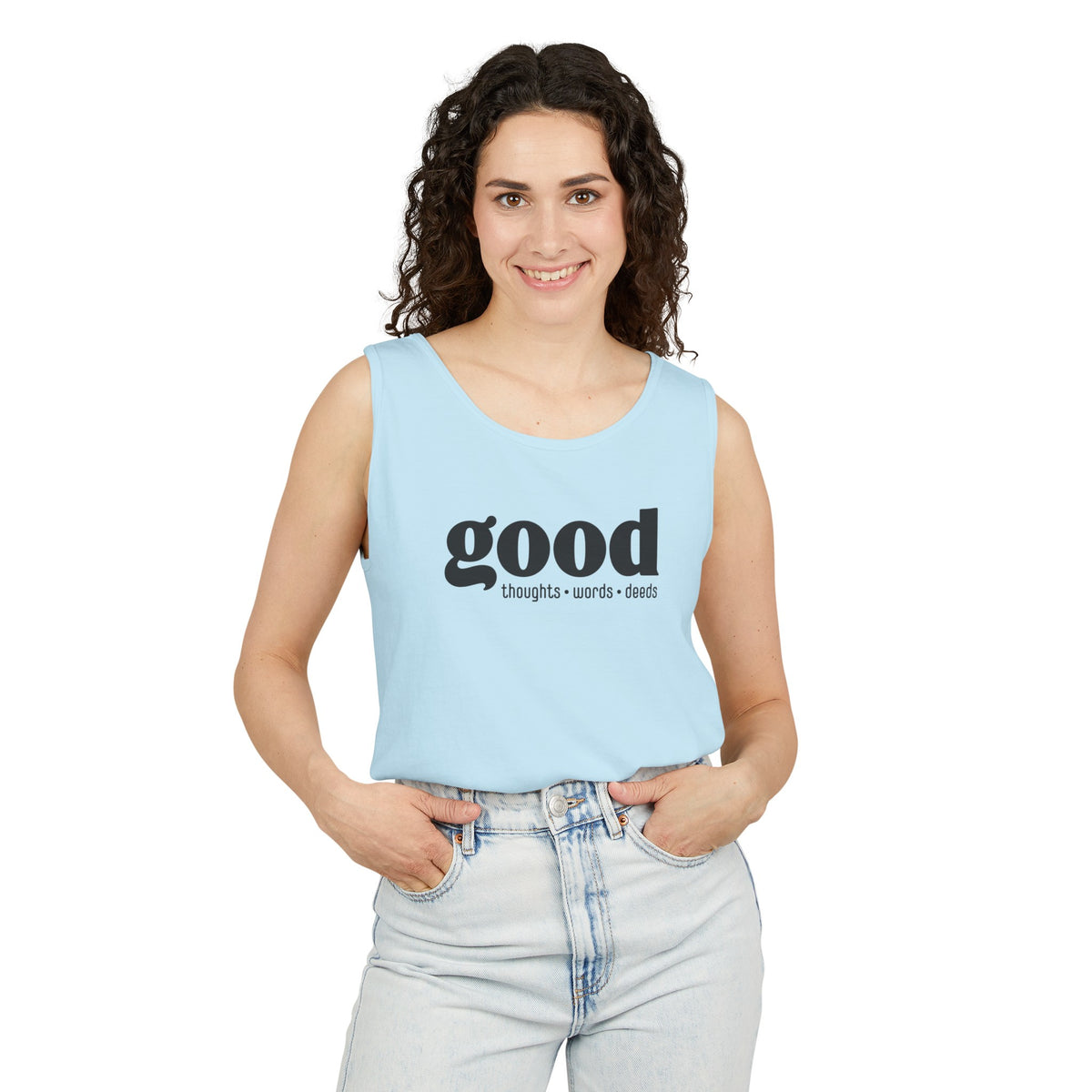 Good Thoughts, Words, Deeds Adult 100% Cotton Tank