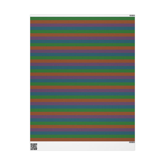 Muted Colorful Stripes Wrapping Paper Roll (3 sizes)