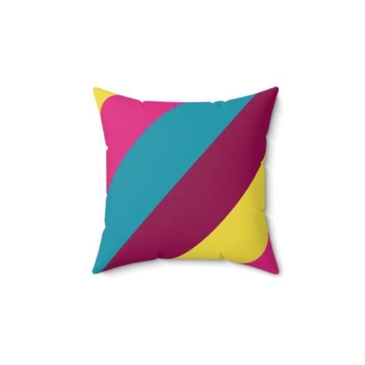 Pop Stripes Faux Suede Throw Pillow