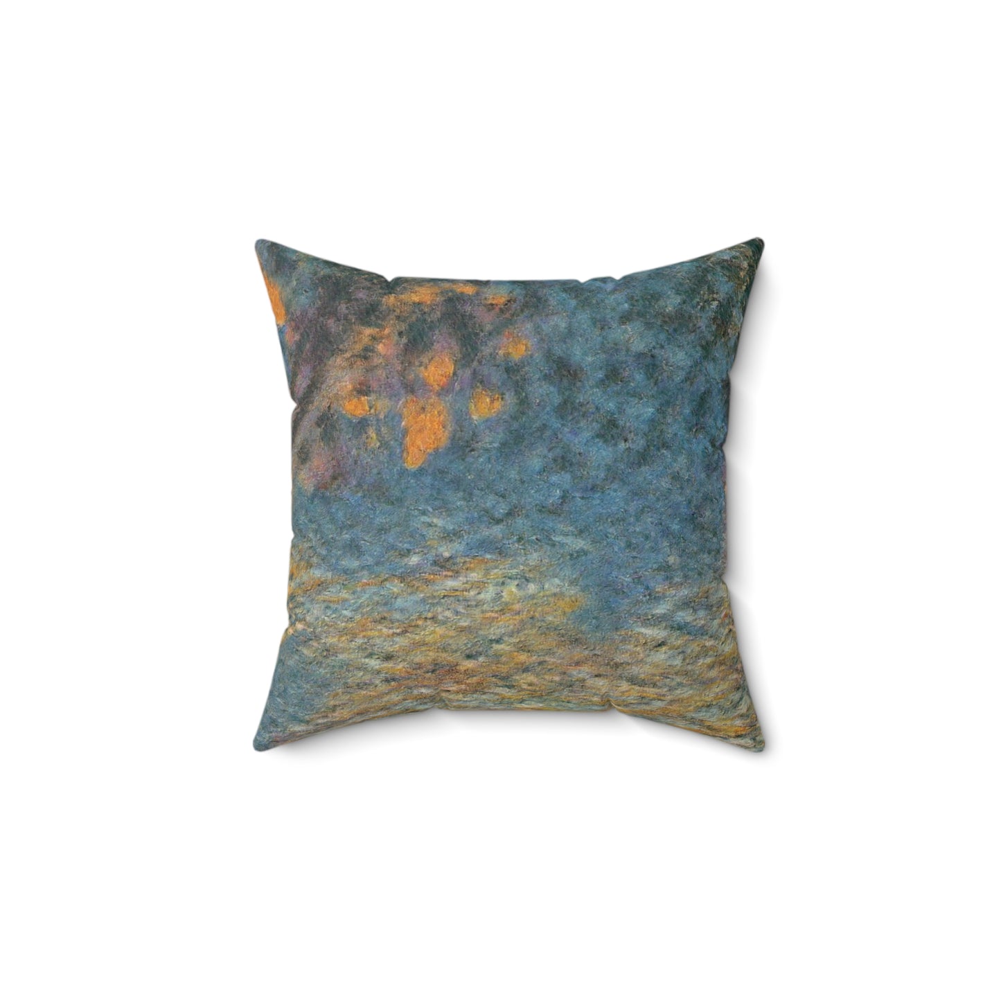 The Colors of Sunset Painting Faux Suede Throw Pillow