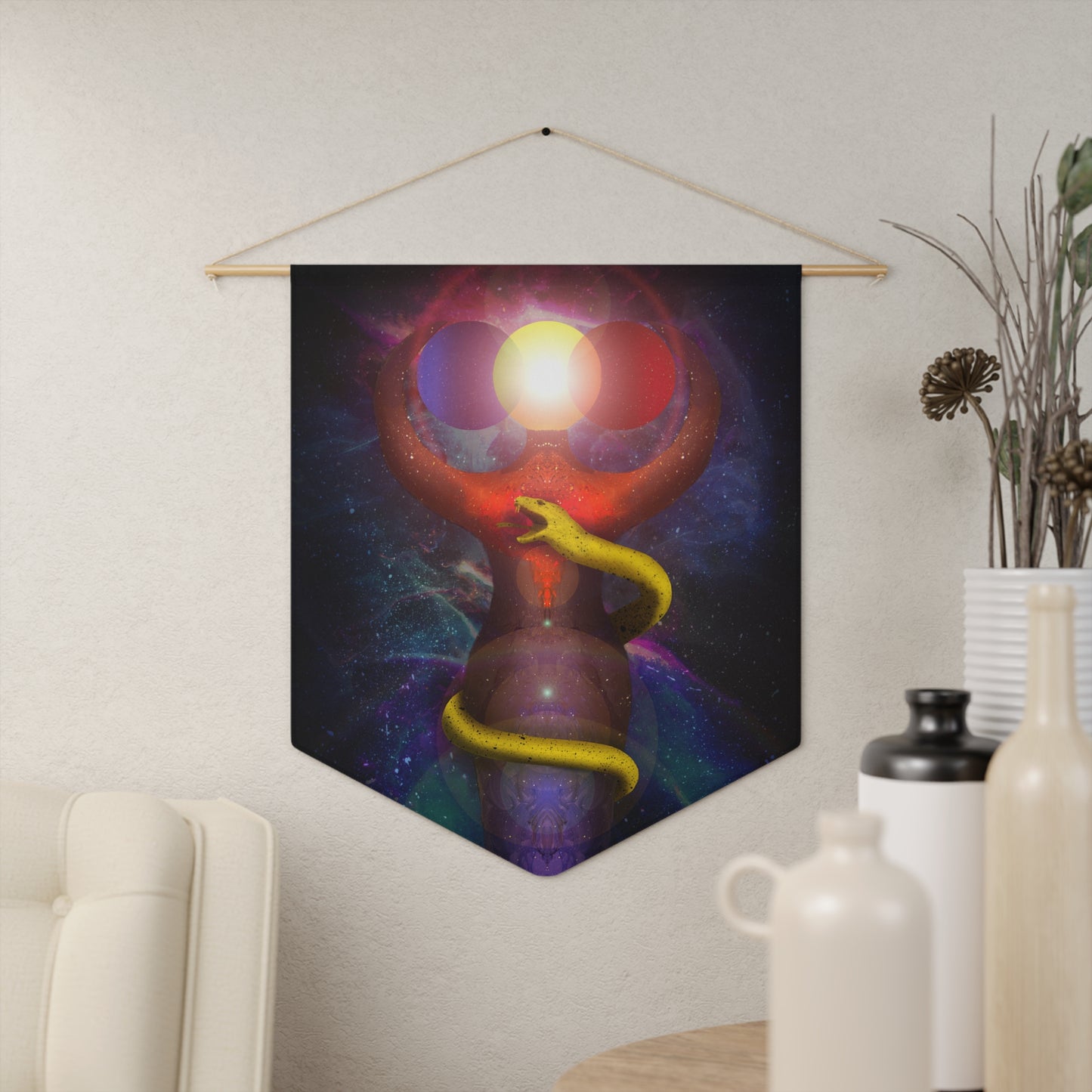 Brigid's Serpent Wood + Twine Tapestry