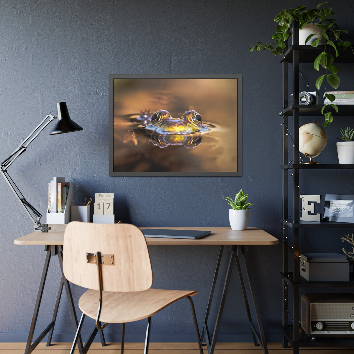 Duality of Frog Framed Print | Nature Photography