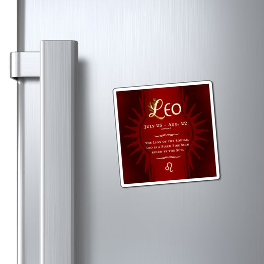 Leo Zodiac Vibes 3-inch Vinyl Magnet