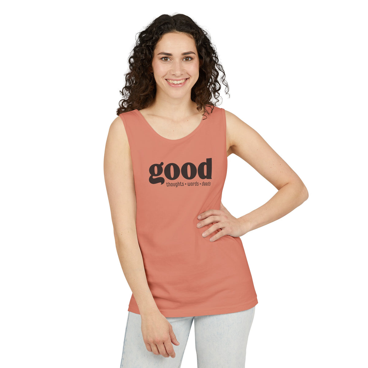 Good Thoughts, Words, Deeds Adult 100% Cotton Tank