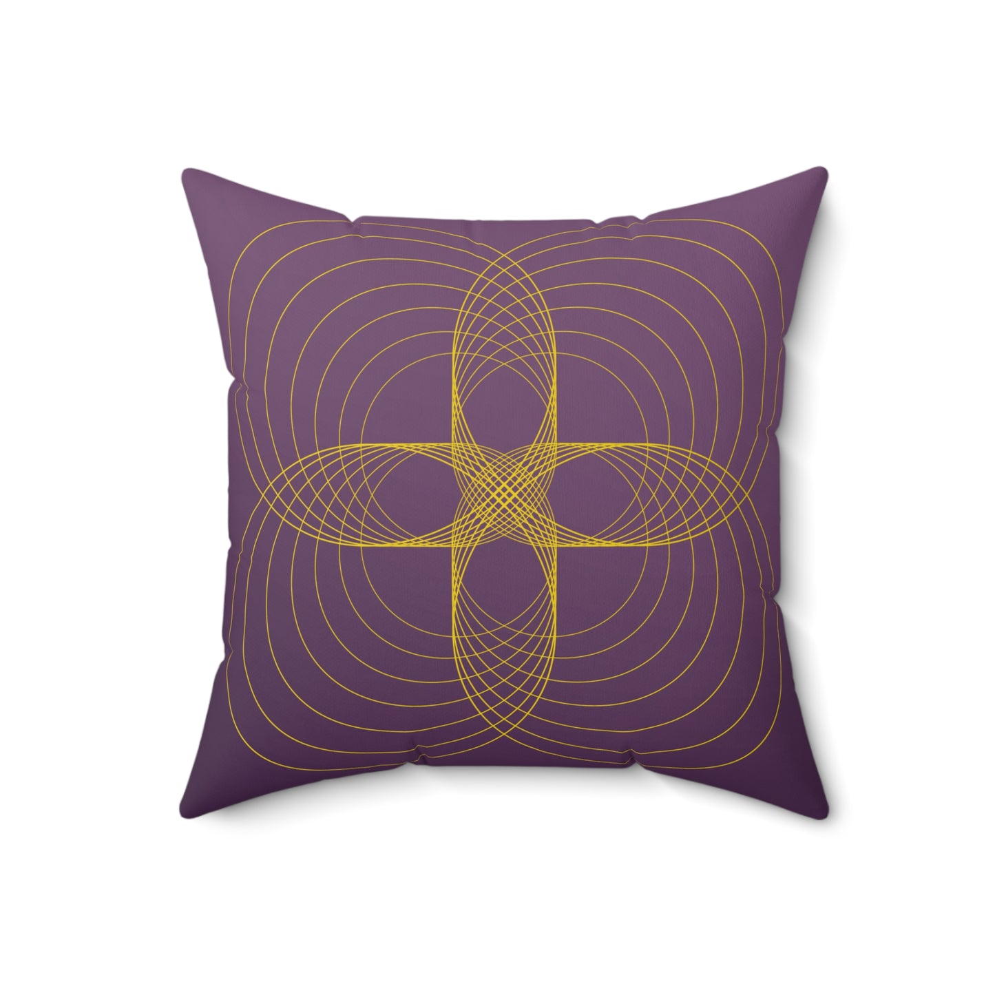 Purple Frequencies Faux Suede Throw Pillow