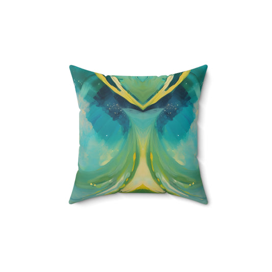 Oceanids Faux Suede Throw Pillow