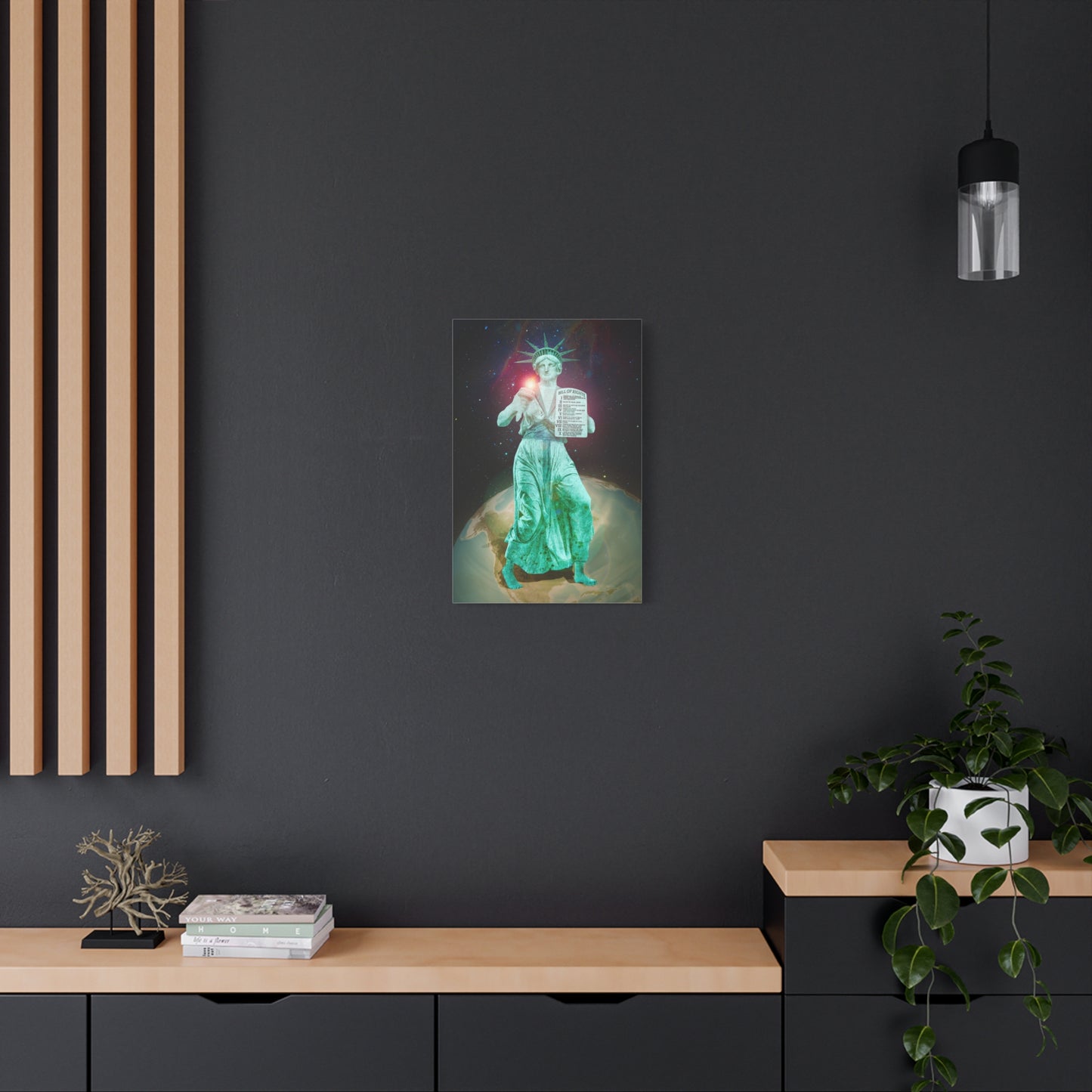 Divine Lady Liberty Canvas Print | Surreal Art