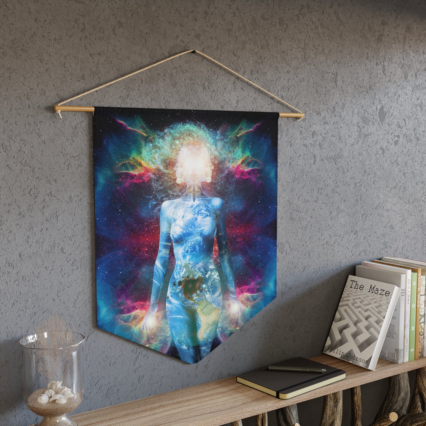 21st Century Gaia Wood + Twine Tapestry