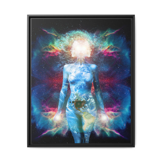 21st Century Gaia Framed Canvas Print | Surreal Art