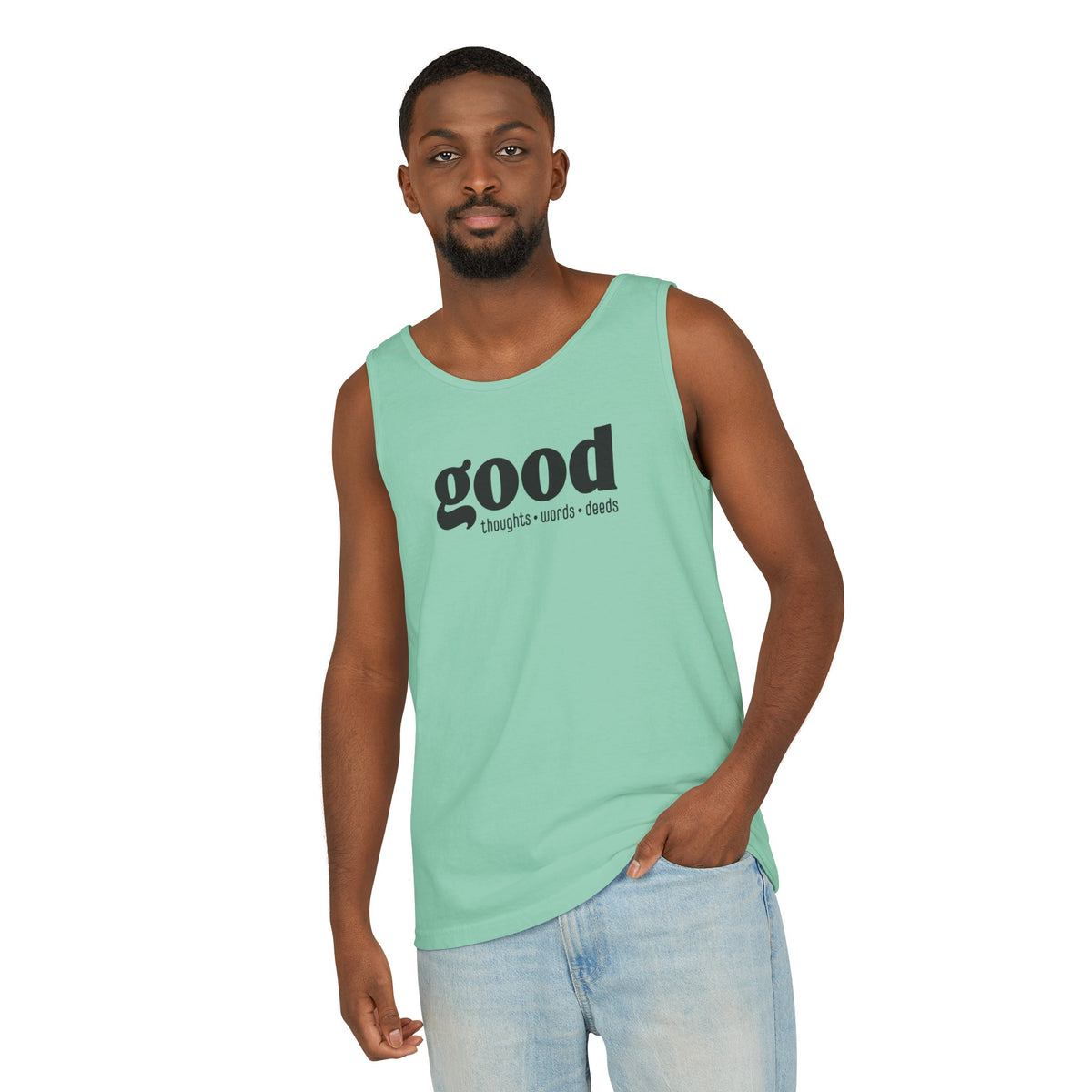 Good Thoughts, Words, Deeds Adult 100% Cotton Tank