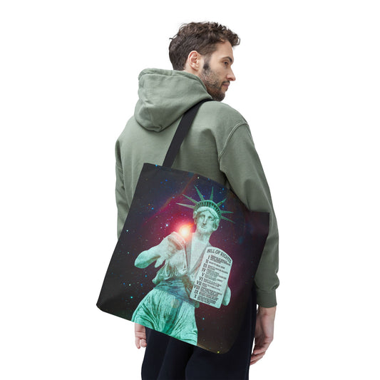 Divine Lady Liberty Tote Bag | Surreal Art
