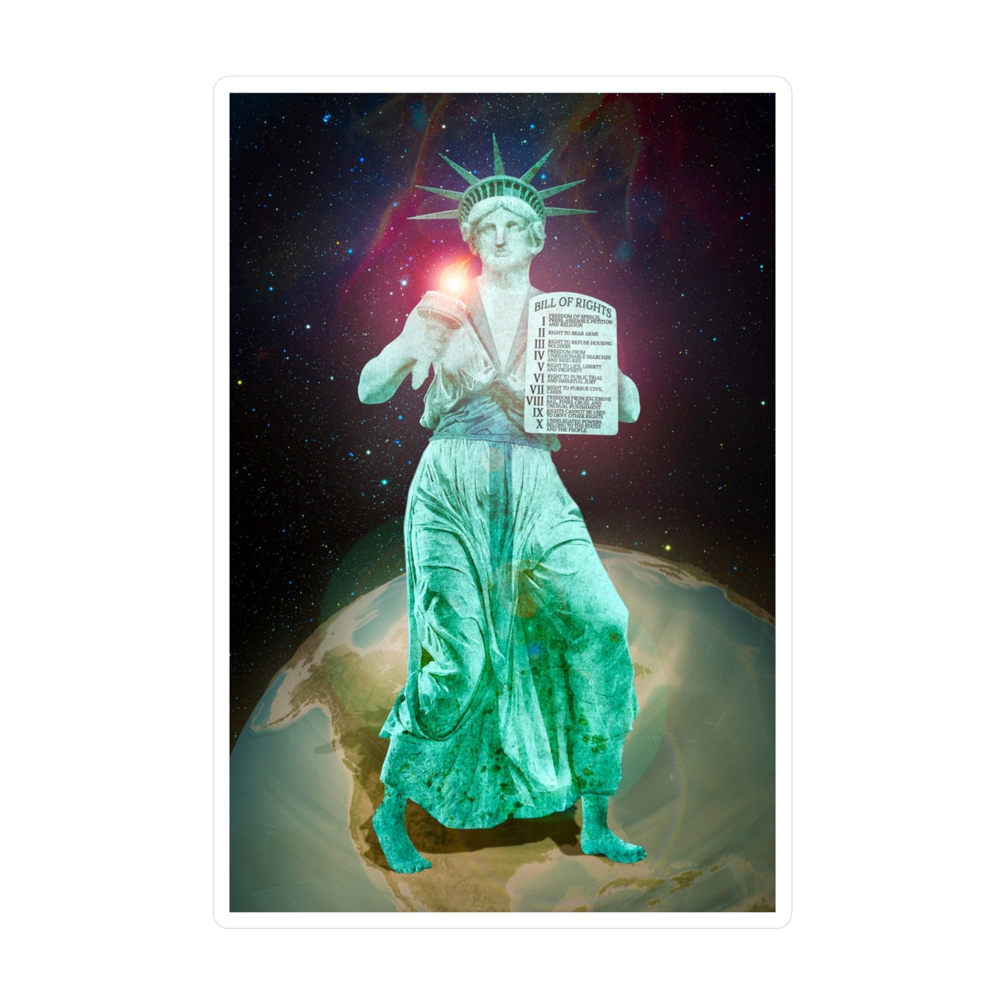 Divine Lady Liberty Vinyl Decal Sticker