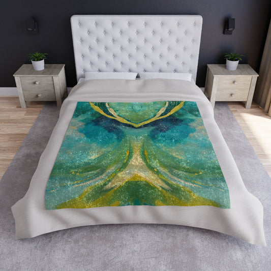 Oceanids Crushed Velvet Blanket