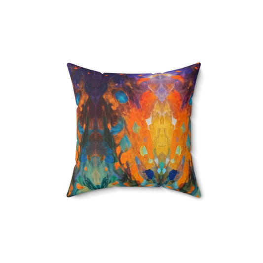 Dog Star Rises Faux Suede Throw Pillow
