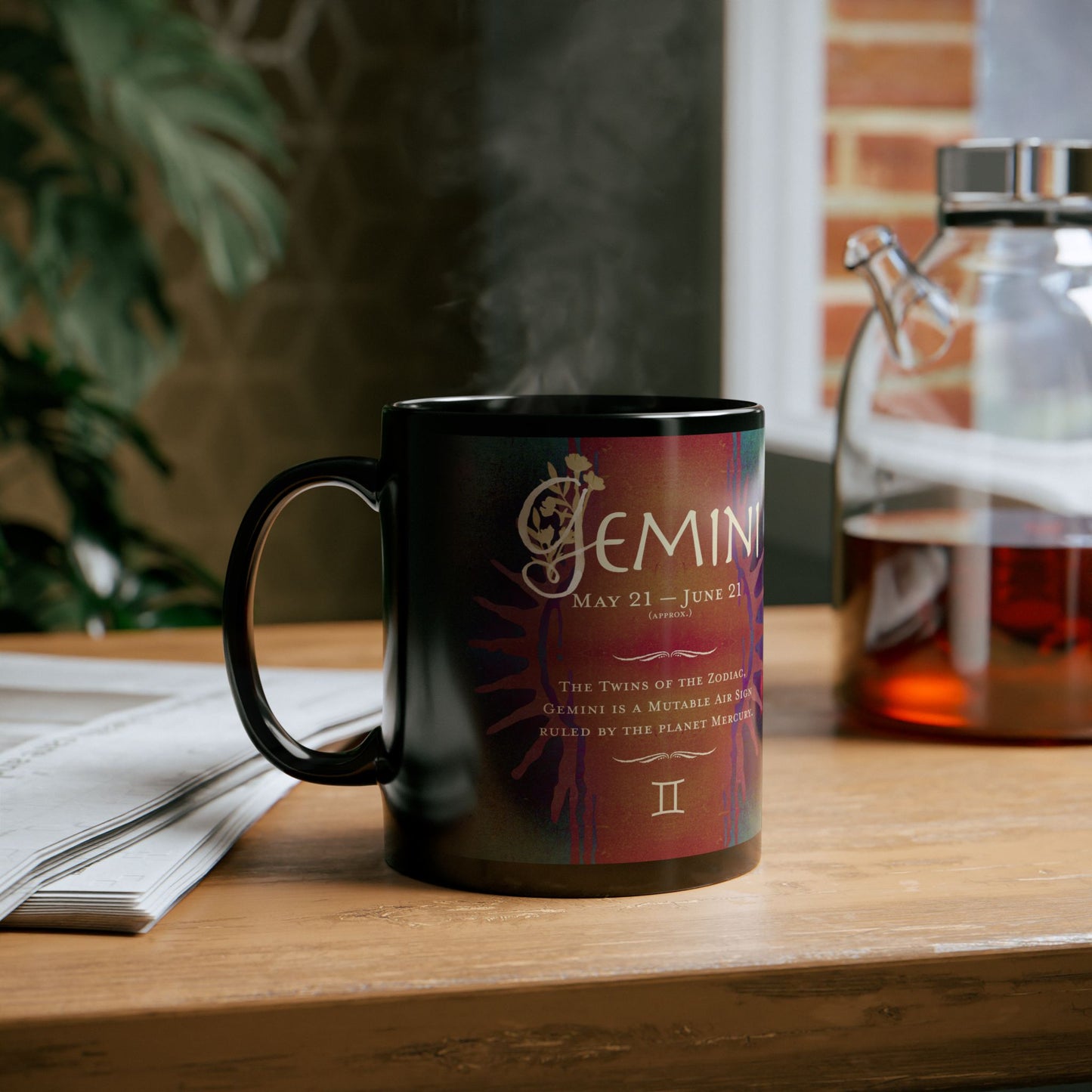 Gemini Zodiac Vibes 11oz Black Mug