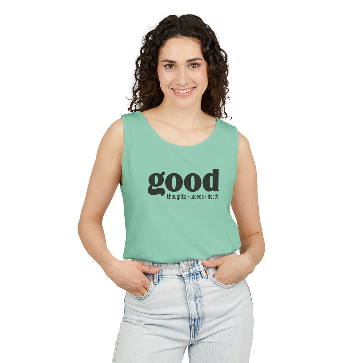 Good Thoughts, Words, Deeds Adult 100% Cotton Tank