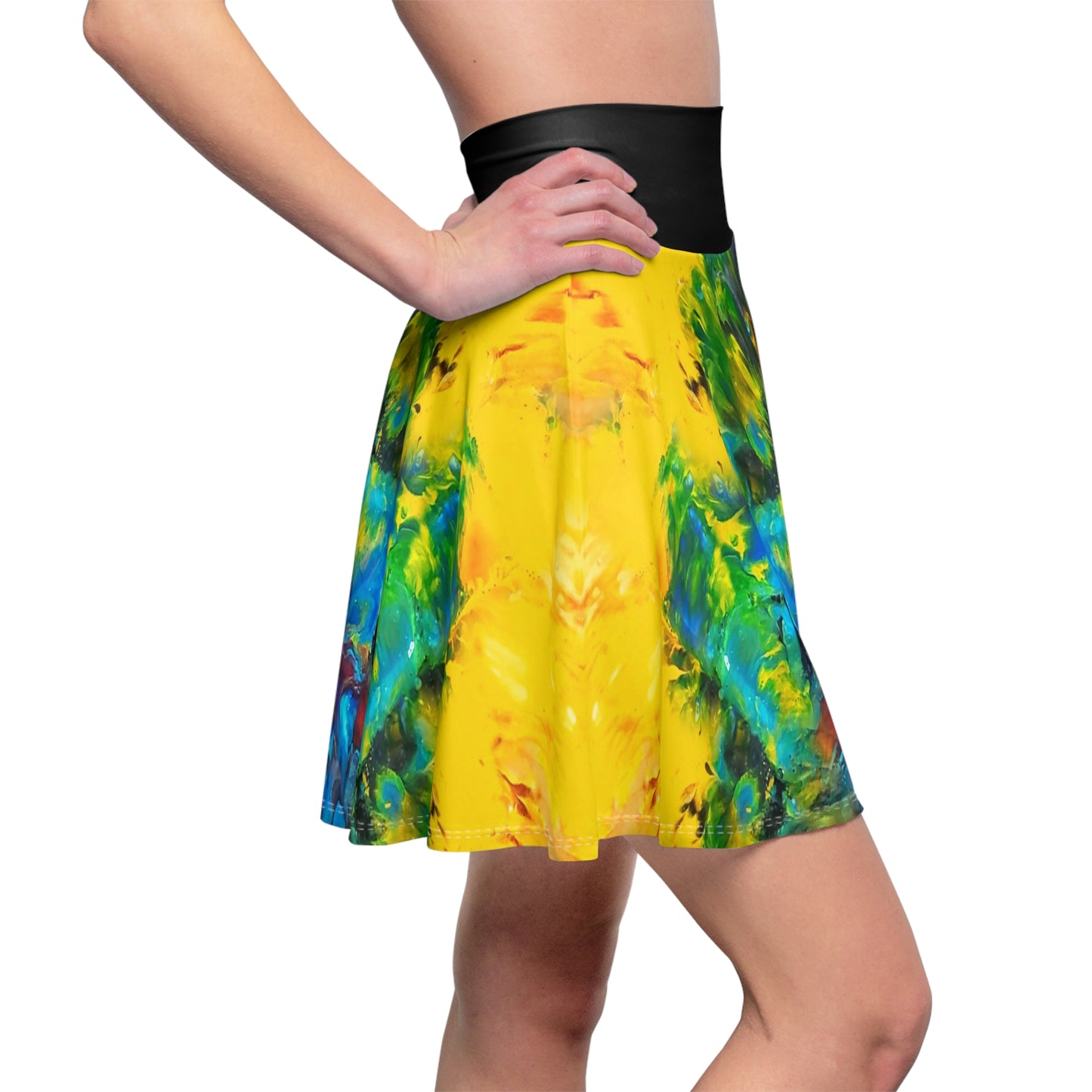 Colorful Paint Splash Women's Flowy Skirt