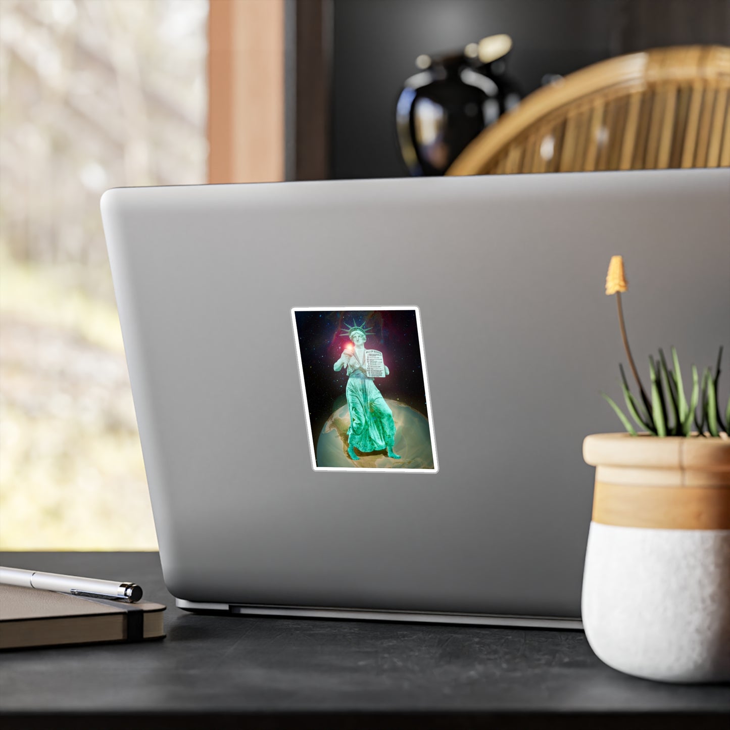 Divine Lady Liberty Vinyl Decal Sticker
