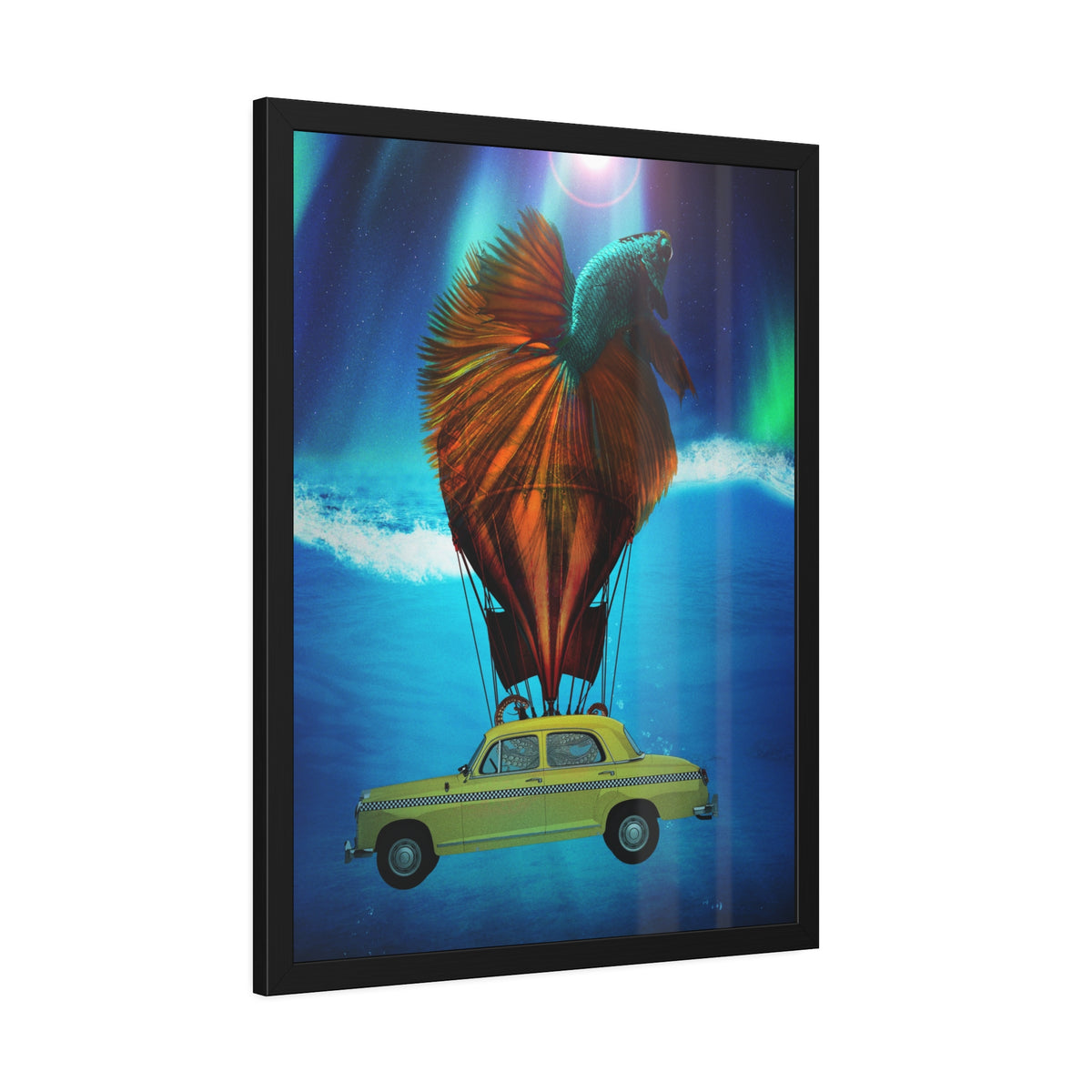 Aquamobile Taxi Service Framed Print | Surreal Art