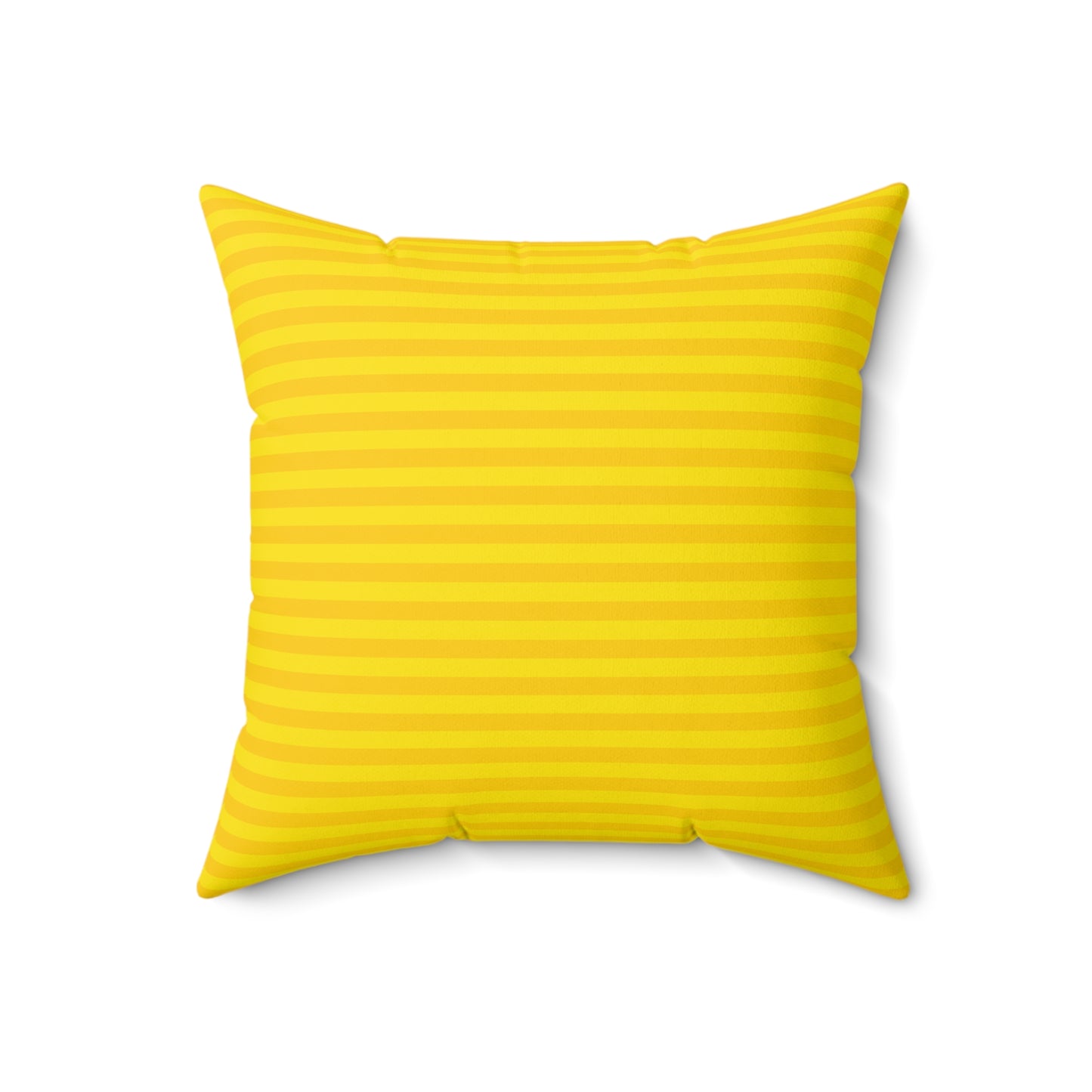 Citron Yellow Striped Faux Suede Throw Pillow
