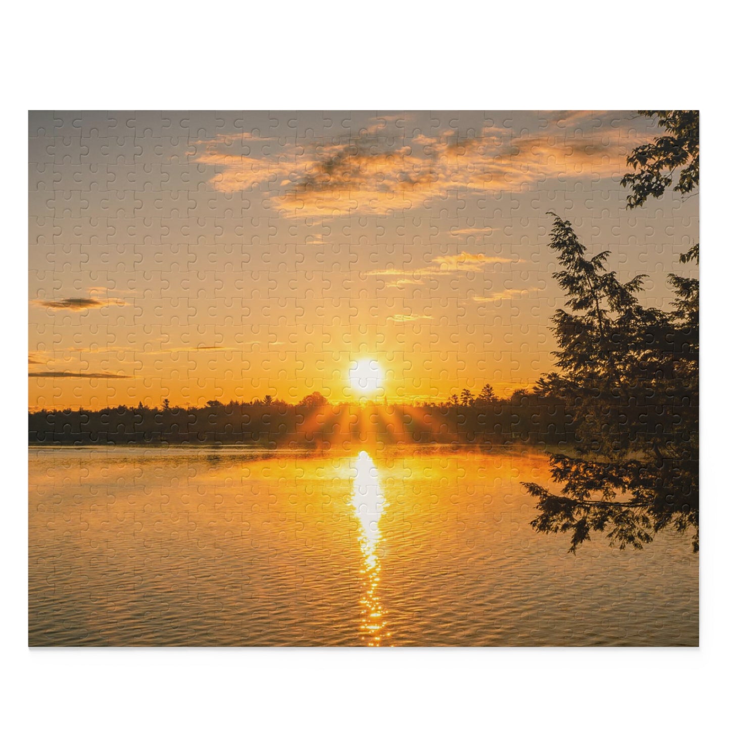 Summer Sunrise Over A Maine Lake Puzzle (120, 252, 500-Piece)