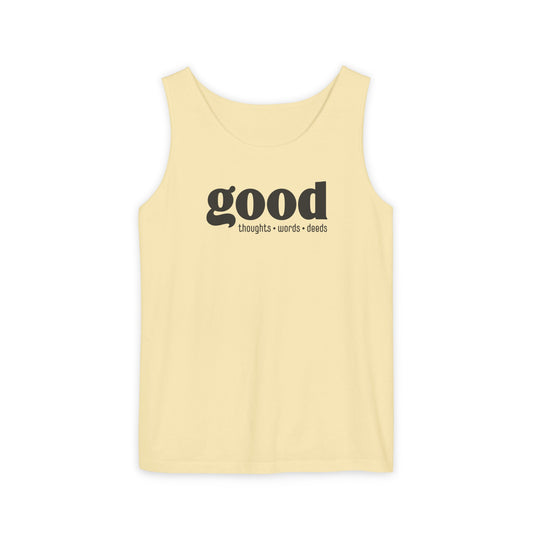 Good Thoughts, Words, Deeds Adult 100% Cotton Tank