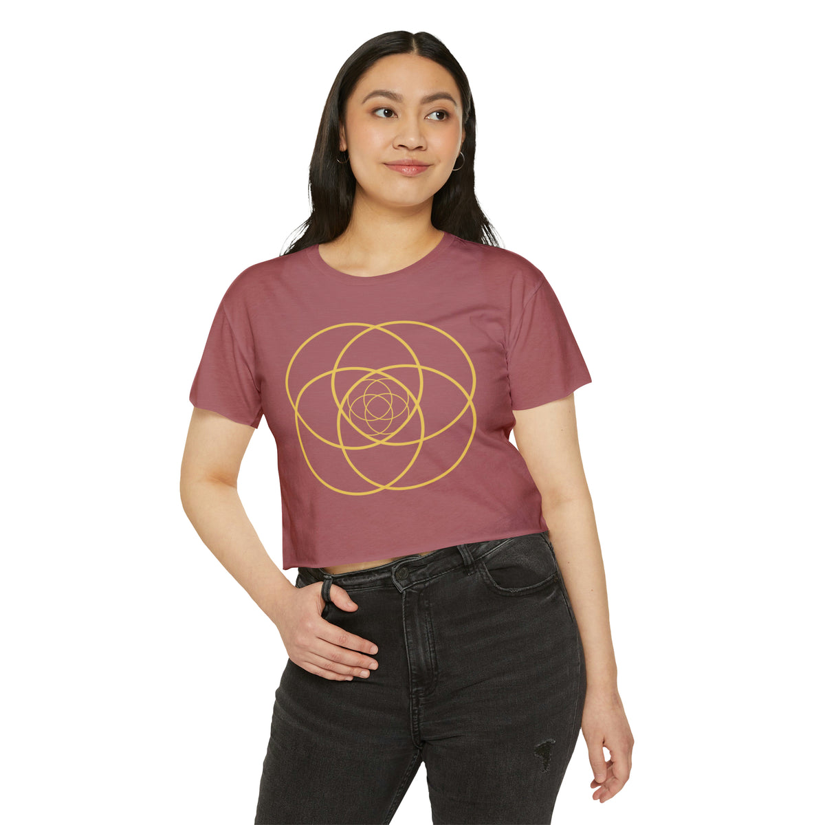 Intersecting Circles Women's Crop Top