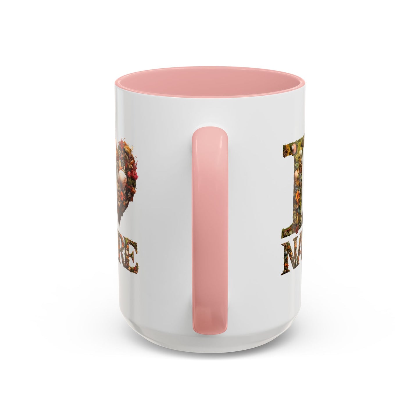 I Heart Nature Colorful Handle Ceramic Mug (11, 15oz)