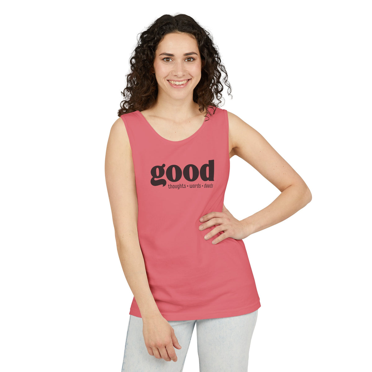 Good Thoughts, Words, Deeds Adult 100% Cotton Tank