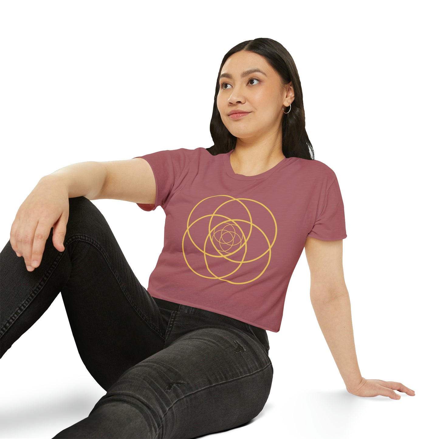 Intersecting Circles Women's Crop Top