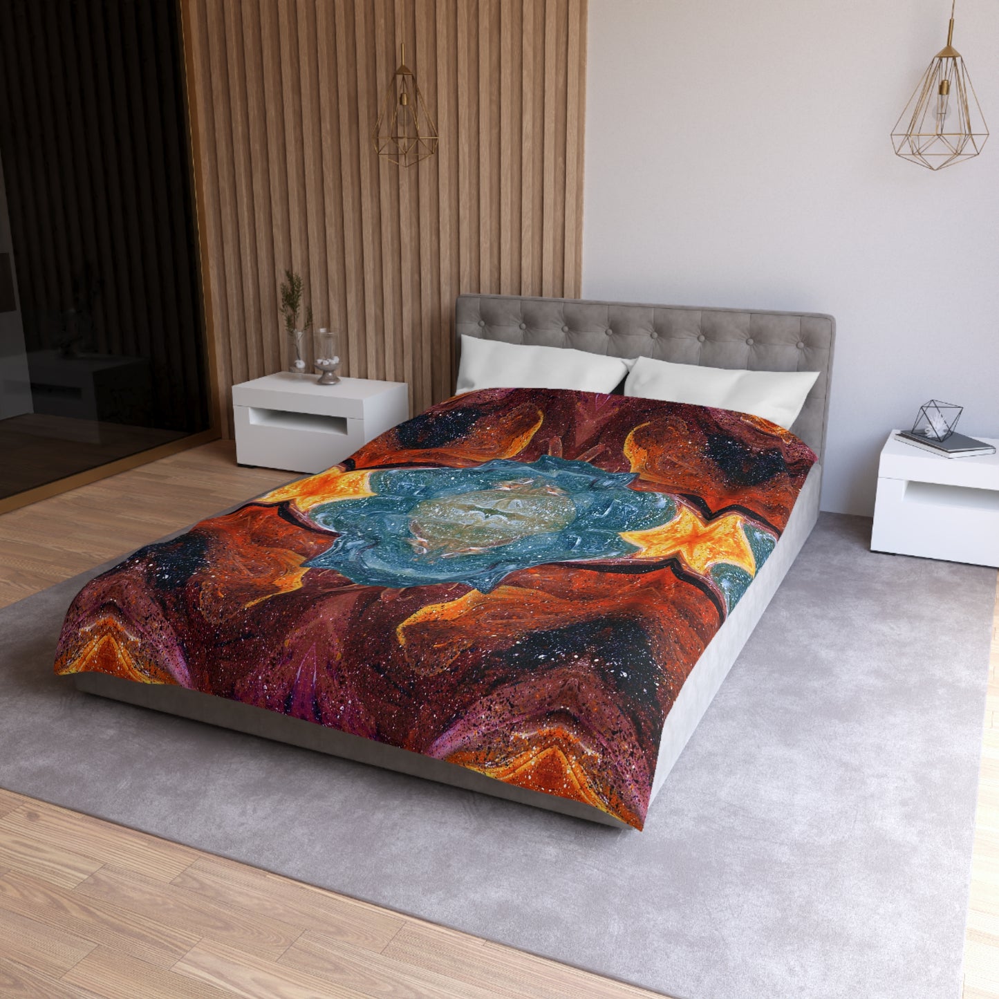 Cosmic Cell Division Woven Duvet Cover