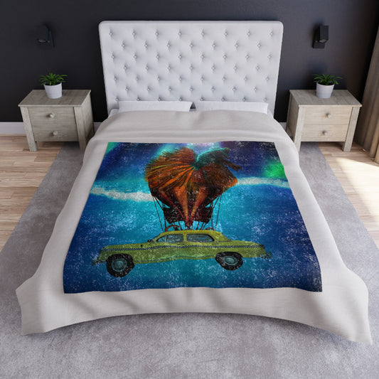 Aquamobile Taxi Service Crushed Velvet Blanket