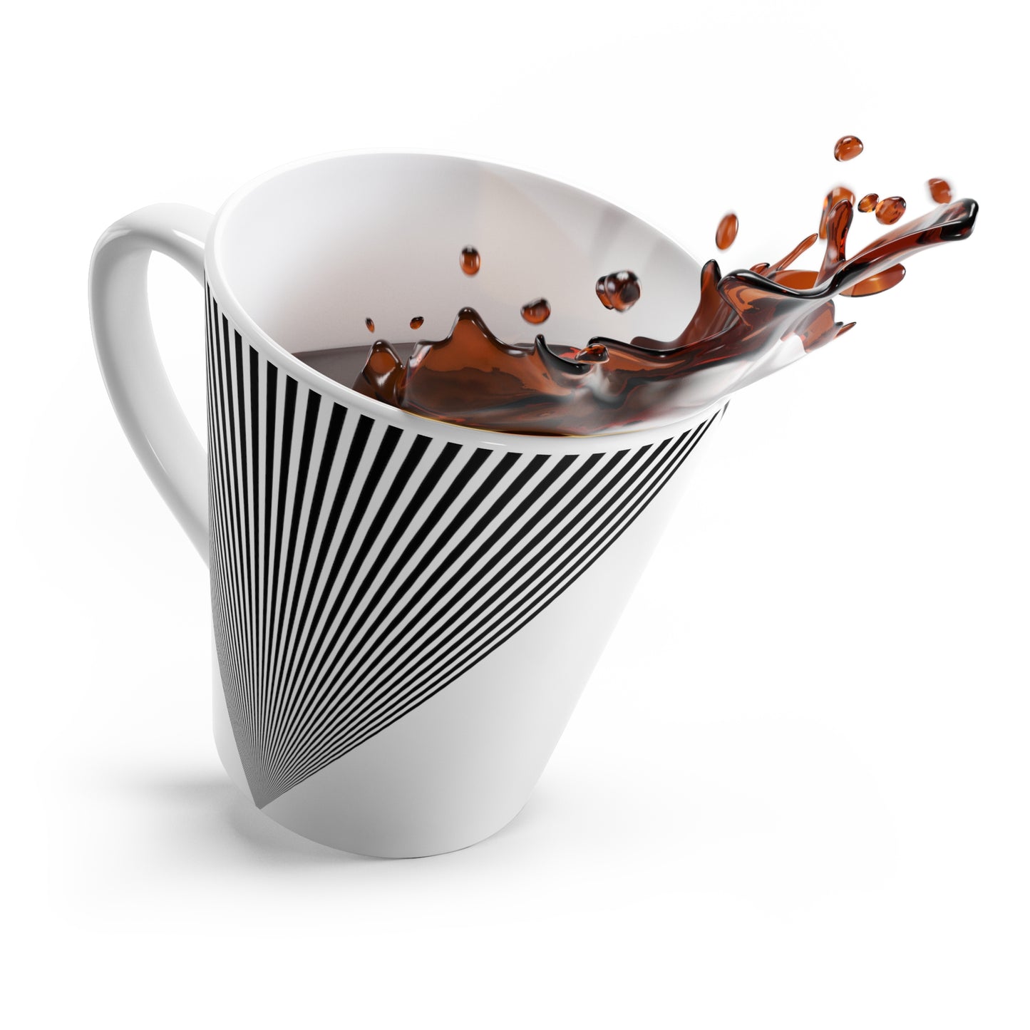 Black & White Symmetry Latte Mug