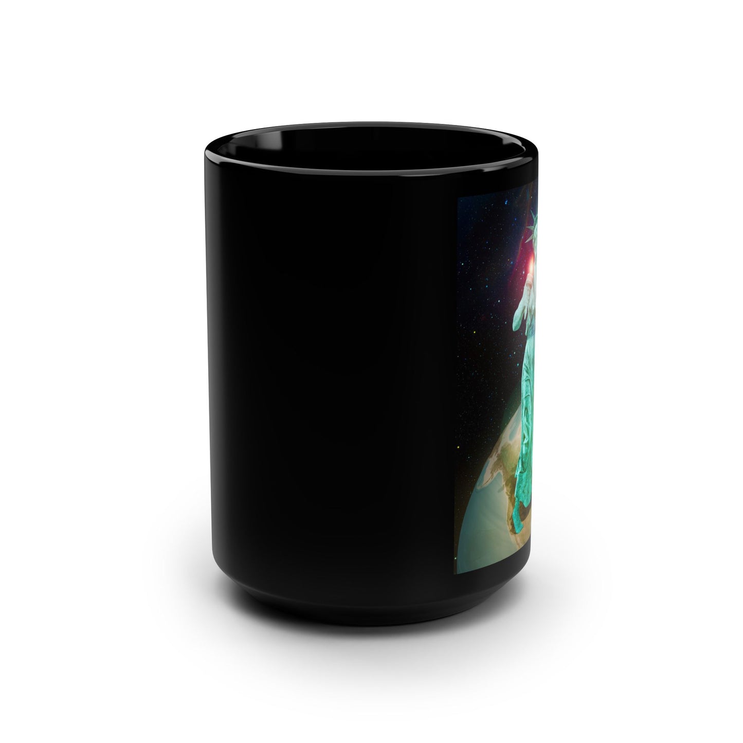 Divine Lady Liberty 15oz Black Mug