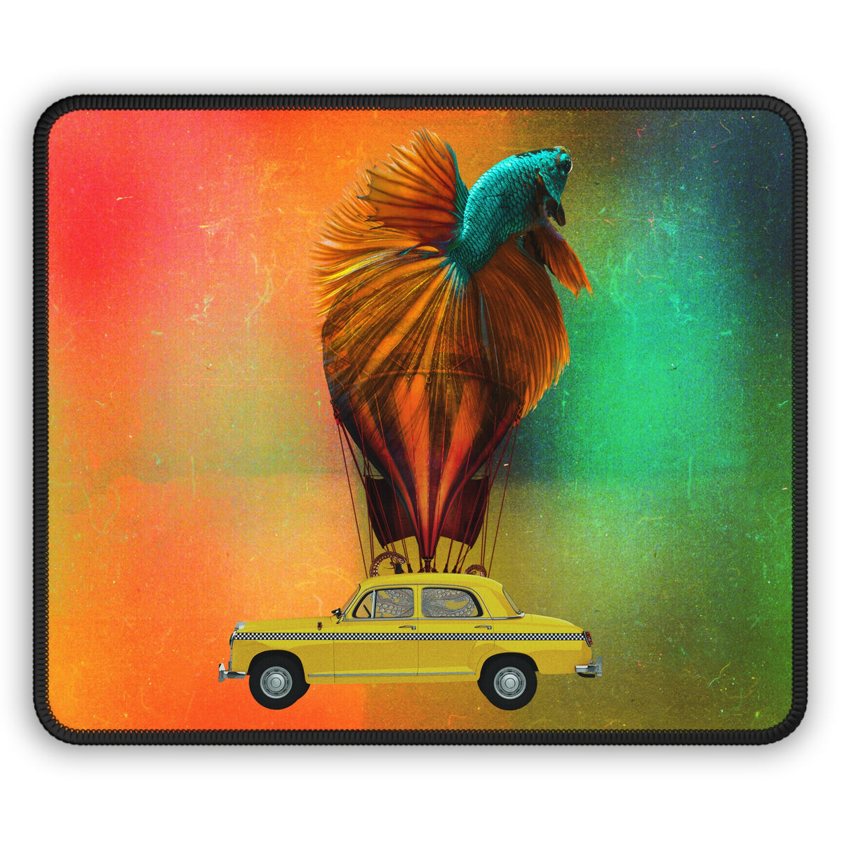 Aquamobile Taxi Service Large Mouse Pad | Surreal Art