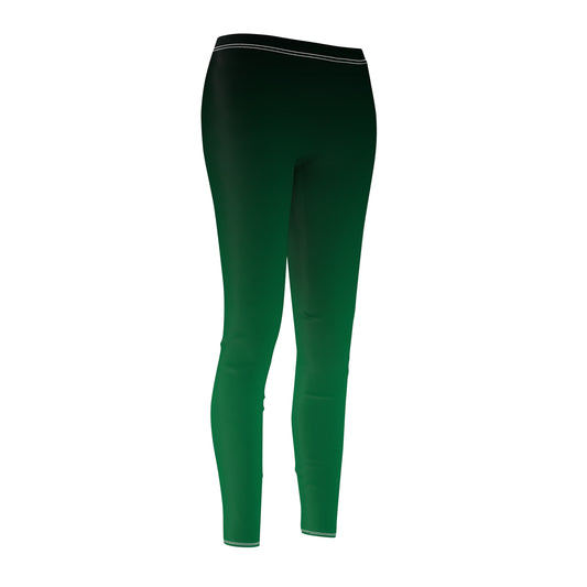 Emerald Green Ombré Women's Extra Soft Brushed Suede Leggings