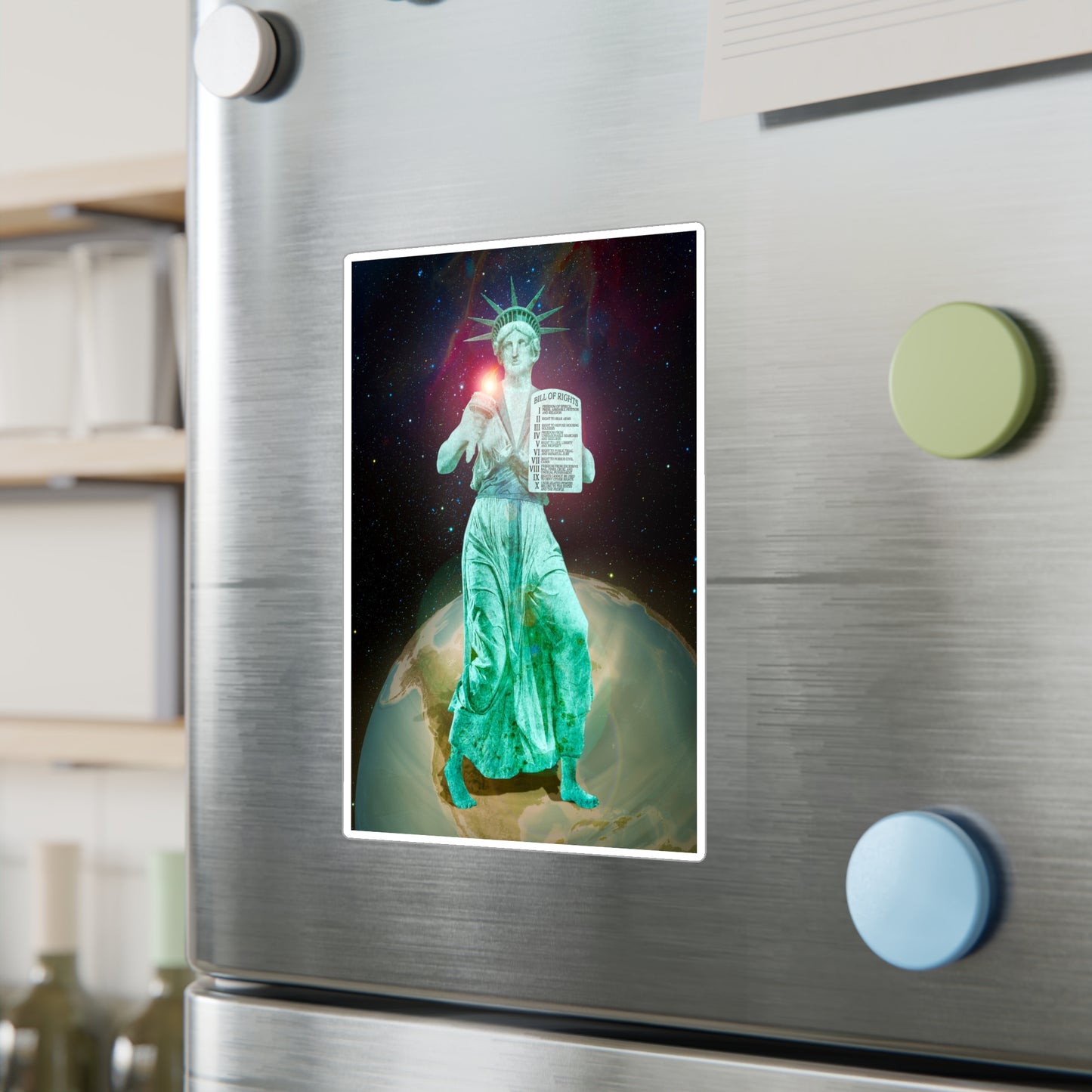 Divine Lady Liberty Vinyl Decal Sticker