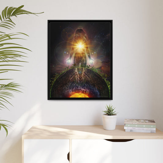 Persephone's Divinity Framed Canvas Print | Surreal Art