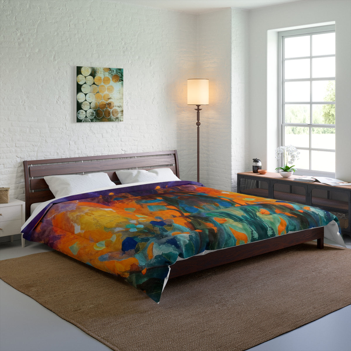 Dog Star Rises Polyester Comforter | Abstract Art Blanket