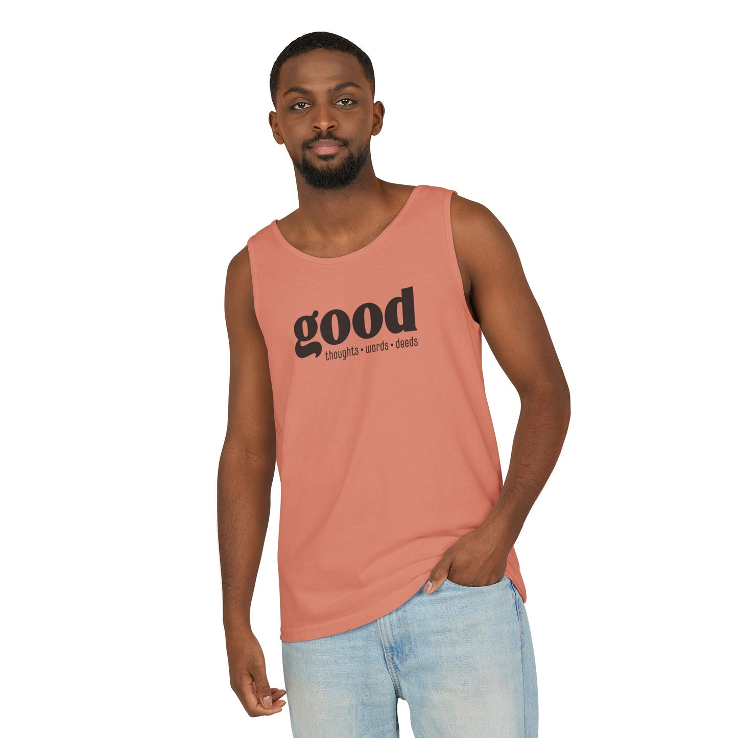 Good Thoughts, Words, Deeds Adult 100% Cotton Tank