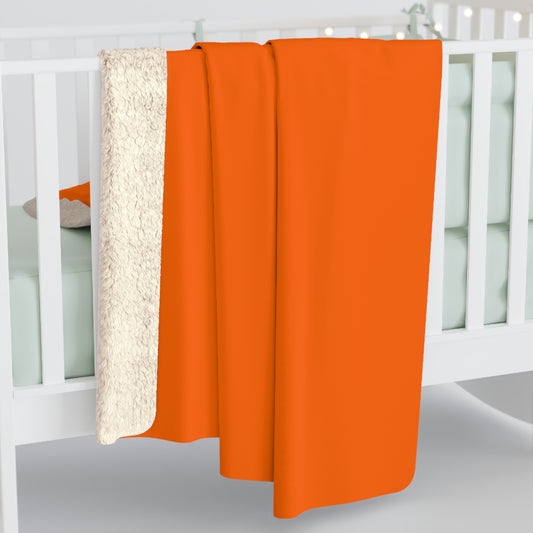 Hunter Safety Orange Sherpa Fleece Blanket