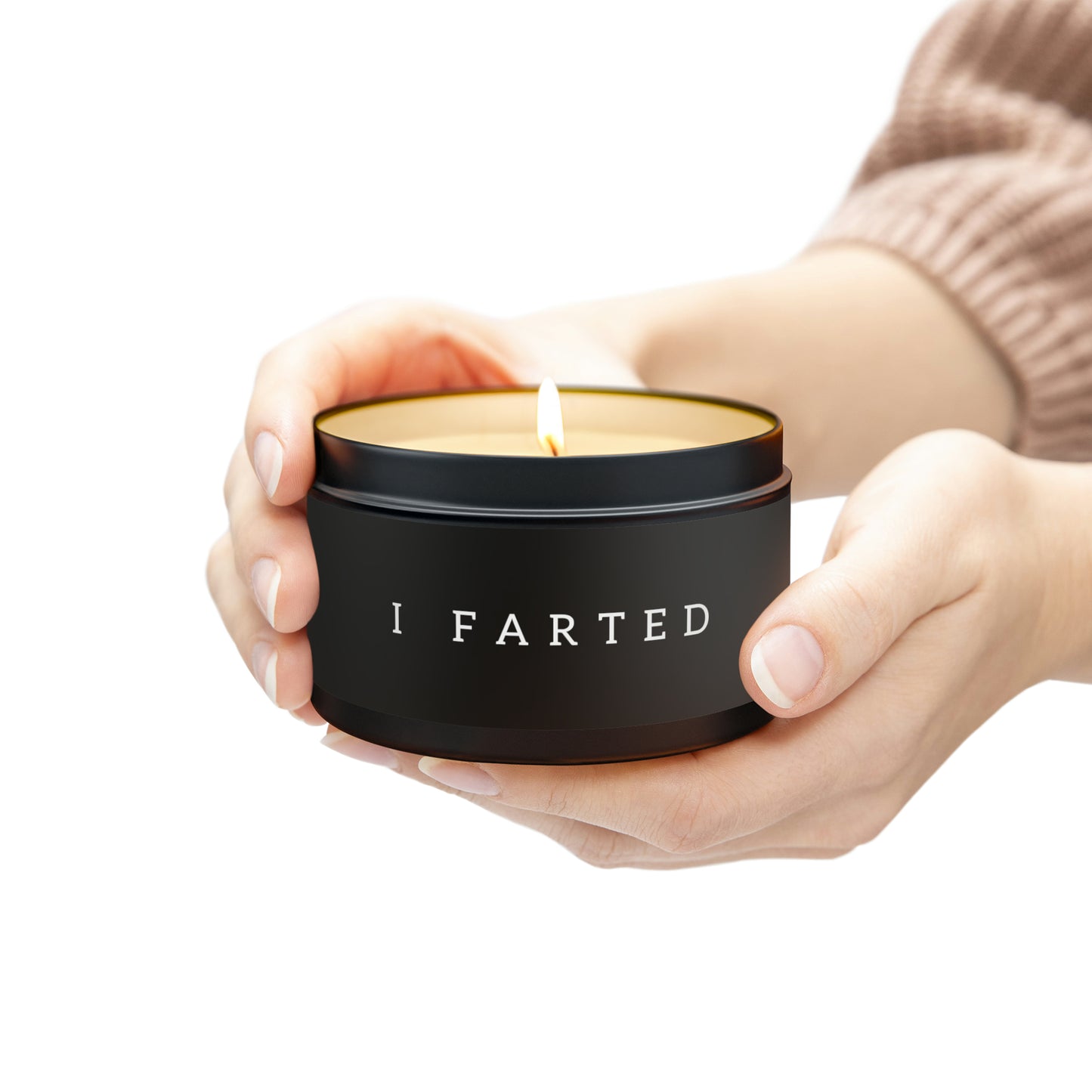 I Farted Candle in Minimalist Black Steel Tin (2 sizes)