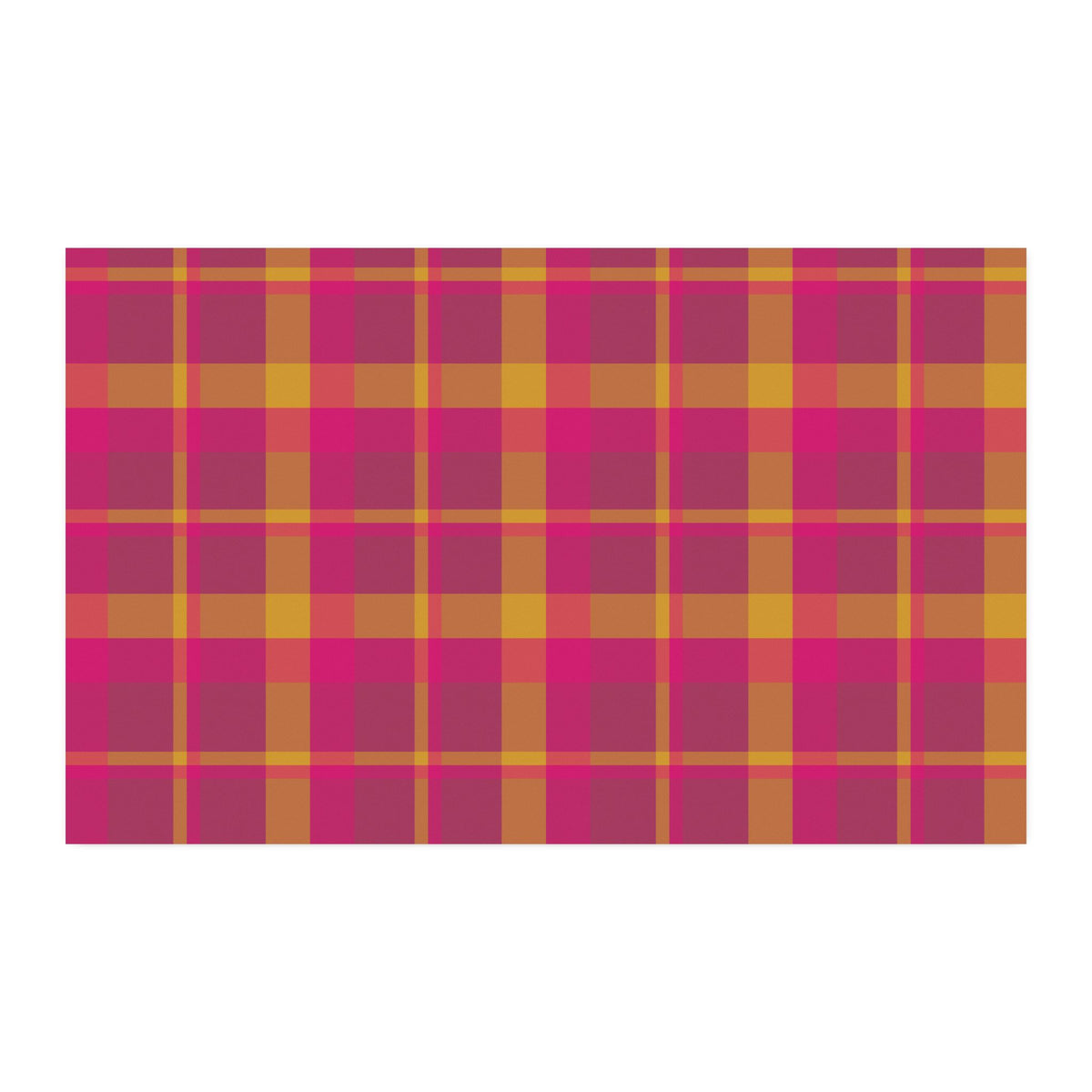 Pink + Yellow Plaid 100% Cotton Twill Fabric