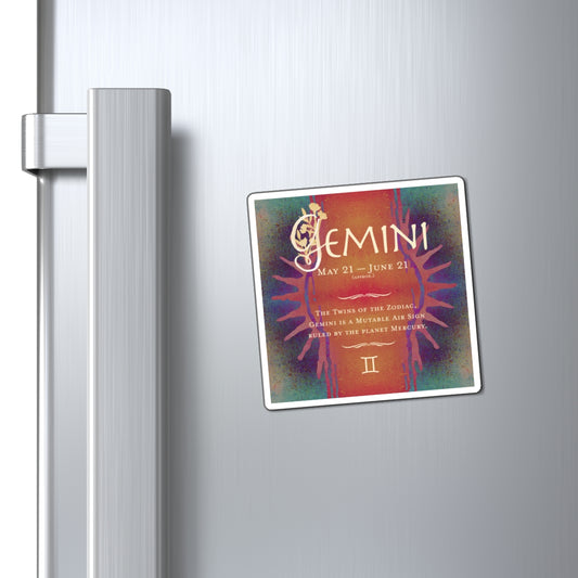 Gemini Zodiac Vibes 3-inch Vinyl Magnet