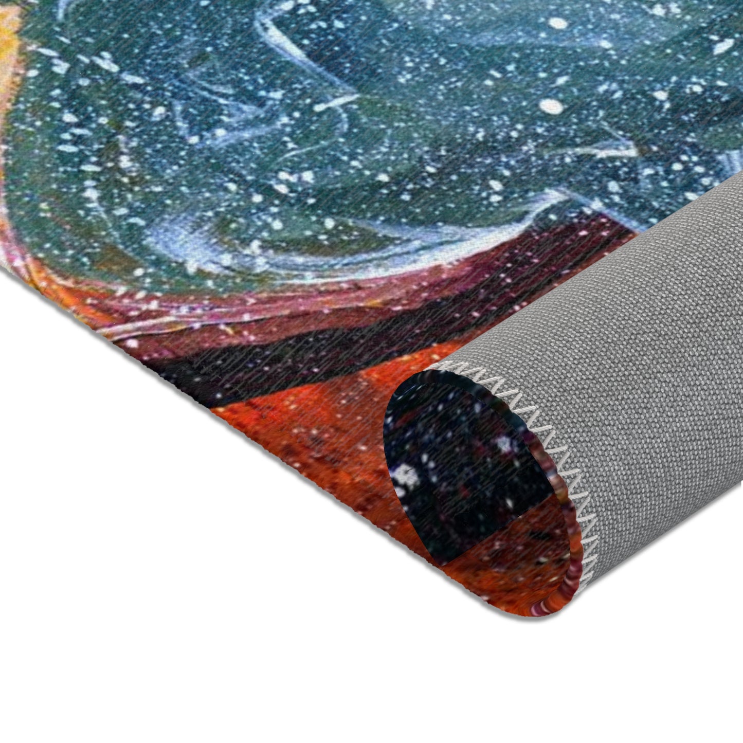 Cosmic Cell Division Abstract Art Indoor Rug